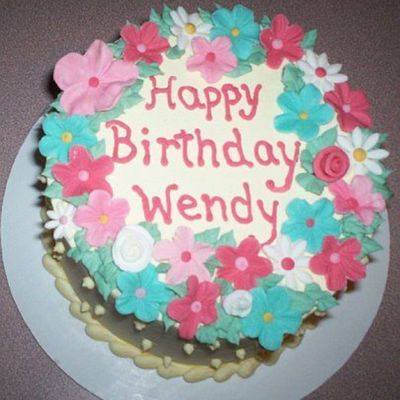 Fondant Blossoms Birthday Cake