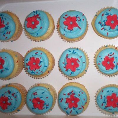Red And Blue Cupcakes