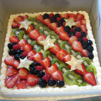 Fresh Cut Fruit Birthday Cake