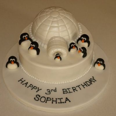 Penguin Birthday Cake