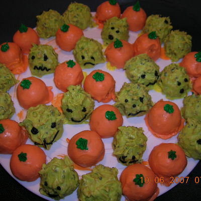 Monster And Pumpkin Cake Bon Bons Or Cake Balls