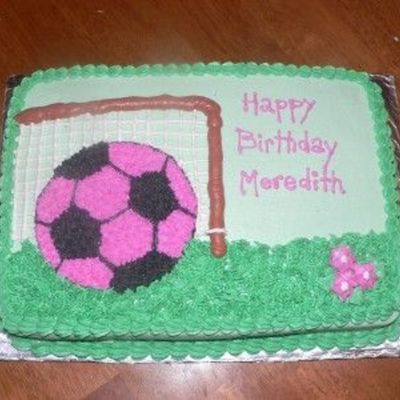 Pink Soccer Ball Cake