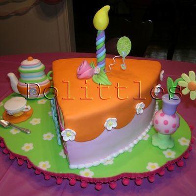Olivia's Birthday Cake Side View