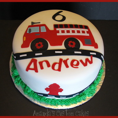 Fire Truck Cake