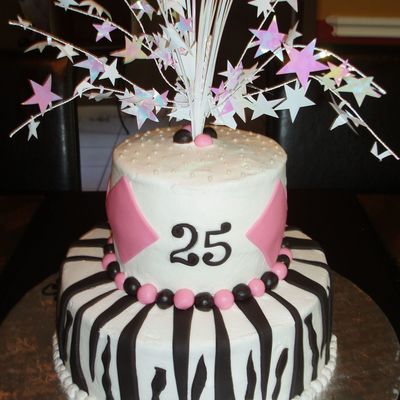 Zebra Birthday Cake