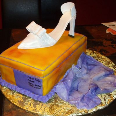 Shoebox And Shoe Cake For Co-Worker
