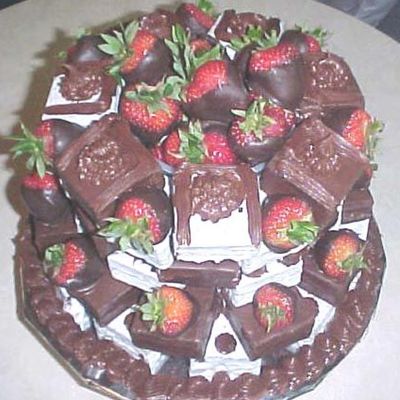 Thank You Strawberries And Choc. Cake