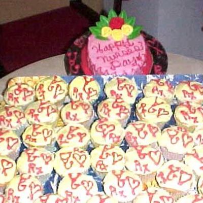 Nurses Day Cake And Cupcakes