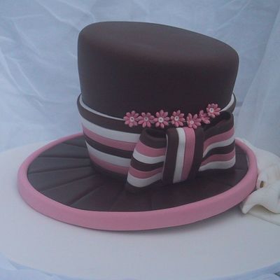 Hat With Striped Bow