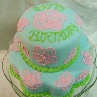 Brush Embroidered Cake