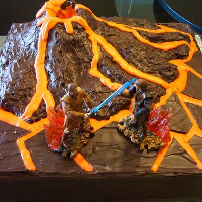 Star Wars Volcano Cake