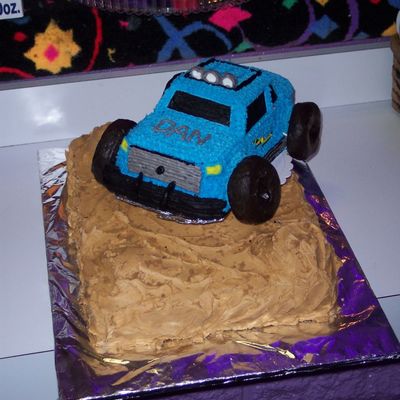 Monster Truck Birthday Cake
