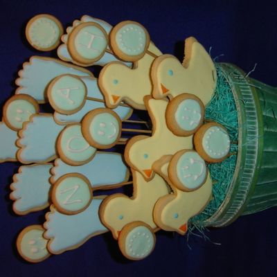 Mrs. W's Baby Shower Cookie Bouquet