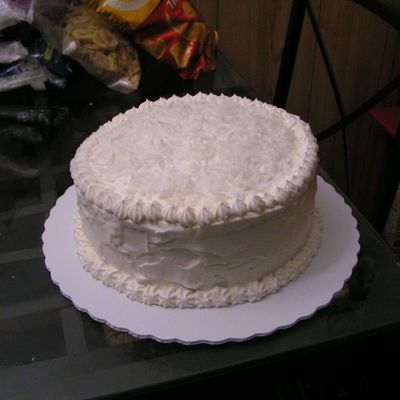 Coconut Cake W/ Lemon Filling And Cool Whip Icing