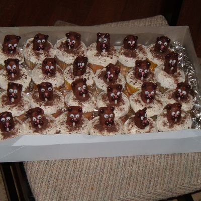 Groundhog Cupcakes