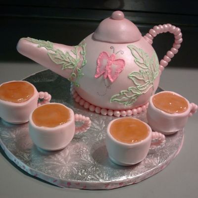 Brush Embroidery Teapot