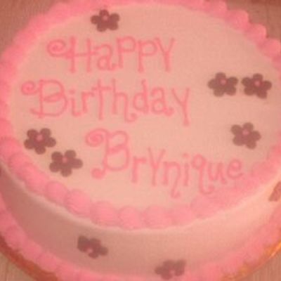 Pink And Brown Birthday Cake