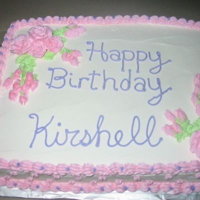 Rectangle Girls Birthday Cake