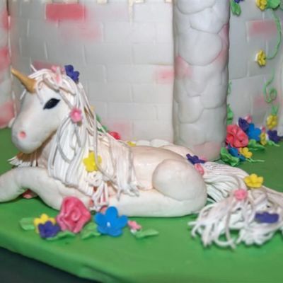 Unicorn From Castle Cake