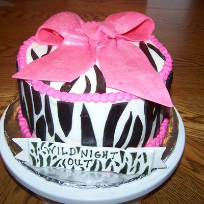 Zebra Stripe Bachlorette Cake