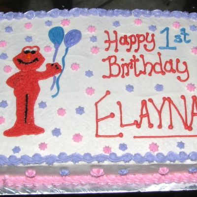 Elayna's Elmo Cake