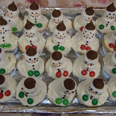 Snowman Cupcakes
