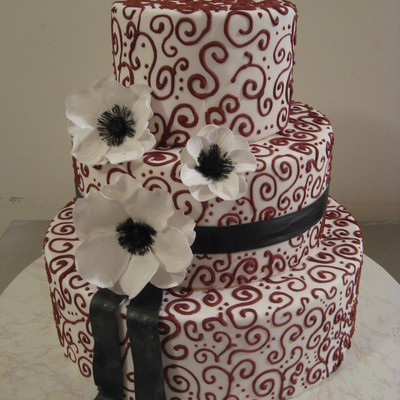 Anemone Wedding Cake