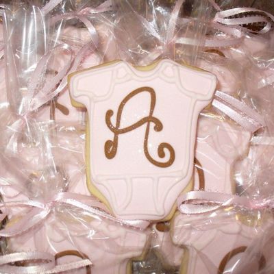 Abigail's Pink Onsie Cookies