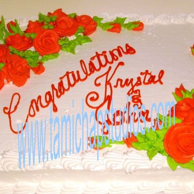 Simple Bridal Shower Cake