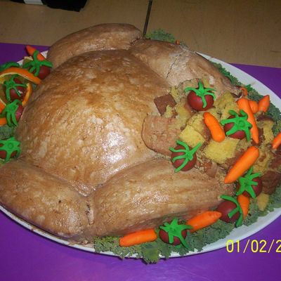 My Try At A Turkey Cake