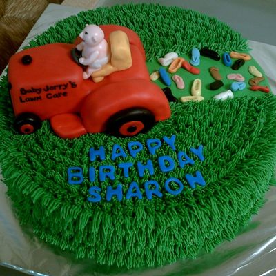 Baby Mowing Over Shoes