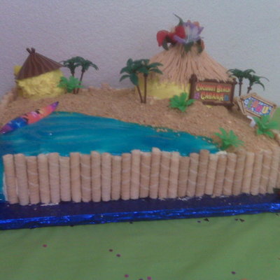 Luau Birthday Cake