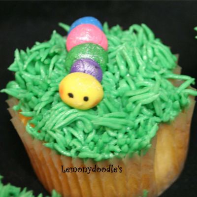 Garden Cupcake - Caterpillar