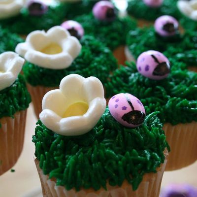 Ladybug Garden Cupcakes