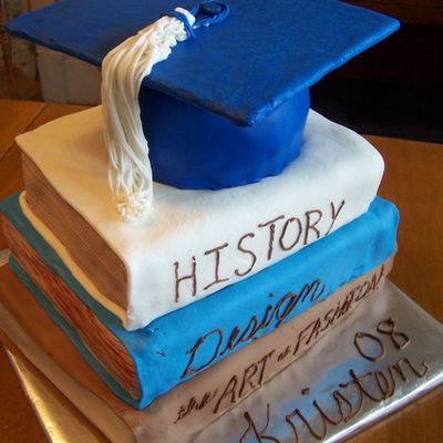 Stack Of Books Grad Cake