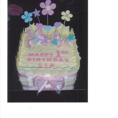 Girls 1St Birthday Cake