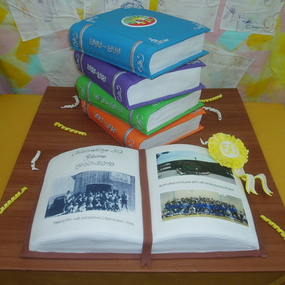 Stacked Book Cake