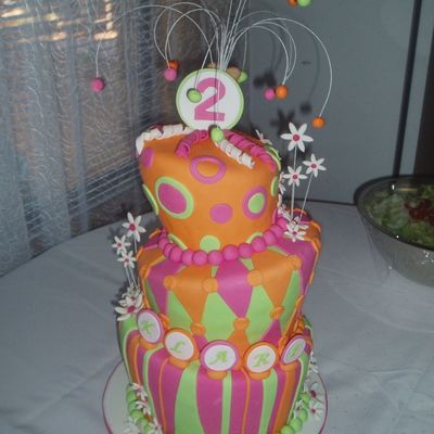 3 Tiered Topsy Turvy Cake