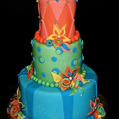 Spring Whimsical Flower Cake