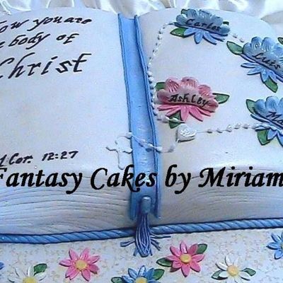 Bible Cake /3 Adults' Baptism And 1 Adult's First Communion