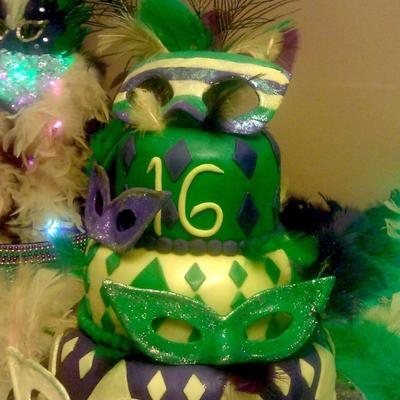 Mardi Grass Cake