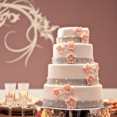 Gray Pink Textured Border