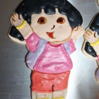 Closeup Of Dora The Explorer Cookie
