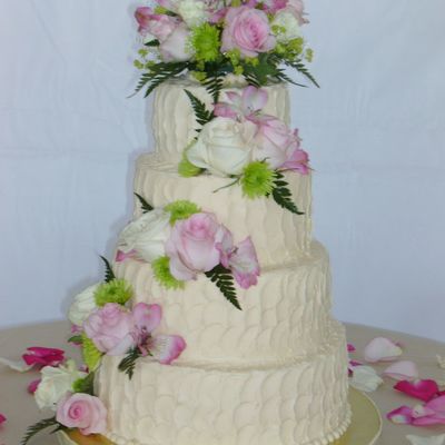 Stucco Look Wedding Cake