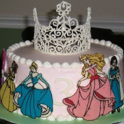 Little Girl's Princess Birthday Cake