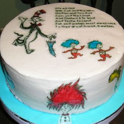 Cat In A Hat Birthday Cake