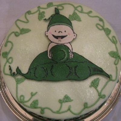 Pea In A Pod Baby Shower Cake