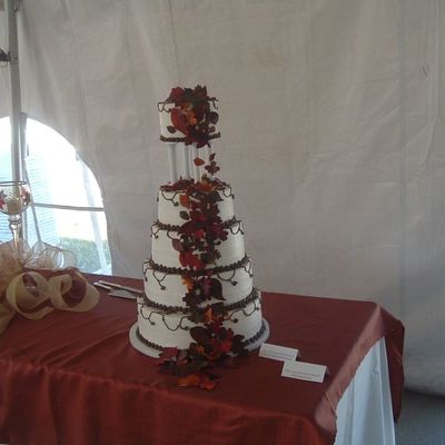 5-Tier Fall Leaves Wedding
