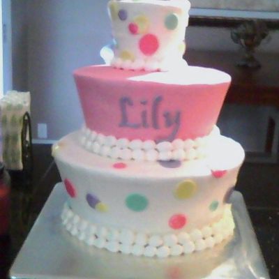 3 Tier Baby Girl Mod Shower
