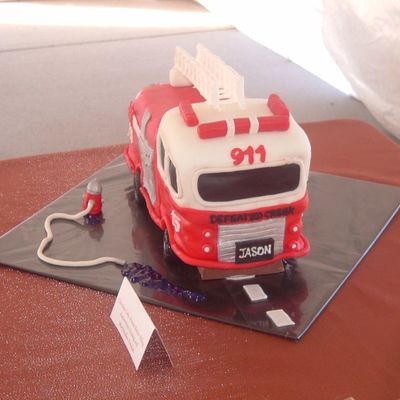 Fire Truck Groom's Cake